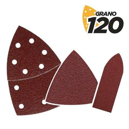 Pacote Blim de 9 Lixas com Velcro para Lixadeira BL0137 - Grão 120 - 3 Formatos