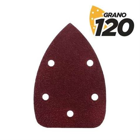 Blim Pacote de 10 Lixas Velcro para Lixadeira BL0124 - Grão 120 - Formato Triangular