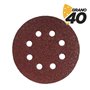 Blim Pacote de 10 Lixas Velcro para Lixadeira BL0136 - 125mm - Grão 40 - Formato Circular