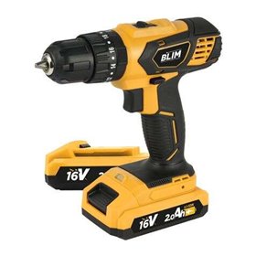 Furadeira sem fio Blim 16V 2Ah - Torque máximo de 30Nm - 2 velocidades 0-400/0-1500rpm - Inclui 2 baterias e maleta de transport Furadeira sem fio Blim 16V 2Ah - Torque máximo de 30Nm - 2 velocidades 0-400/0-1500rpm - Inclui 2 baterias e maleta de transport