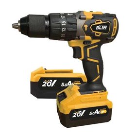 Furadeira sem fio Blim 20V 5Ah - Motor sem escova - Torque máximo de 68Nm - 2 velocidades 0-500/0-2000rpm - Inclui 2 baterias e  Furadeira sem fio Blim 20V 5Ah - Motor sem escova - Torque máximo de 68Nm - 2 velocidades 0-500/0-2000rpm - Inclui 2 baterias e