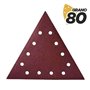 Blim Pacote de 5 Lixas com Velcro para Lixadeira BL0223 - Grão 80 - Formato Triangular