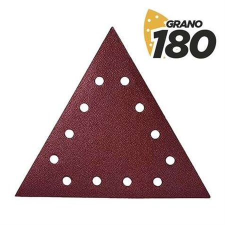 Blim Pacote de 5 Lixas com Velcro para Lixadeira BL0223 - Grão 180 - Formato Triangular