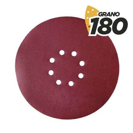 Blim Pacote de 5 Lixas com Velcro para Lixadeira BL0223 - Grão 180 - Formato Circular