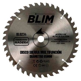 Disco de corte de madeira Blim para serra multifuncional 85mm - 20 dentes com revestimento de carboneto de tungstênio Disco de corte de madeira Blim para serra multifuncional 85mm - 20 dentes com revestimento de carboneto de tungstênio
