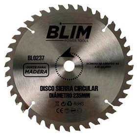 Disco de corte de madeira Blim para serra 235mm - 60 dentes com revestimento de carboneto de tungstênio Disco de corte de madeira Blim para serra 235mm - 60 dentes com revestimento de carboneto de tungstênio