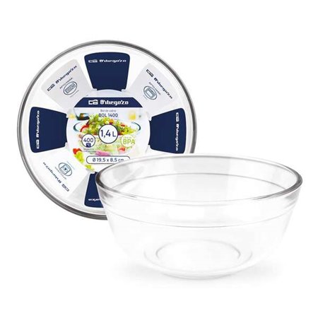 Conjunto da série Orbegozo BOL de 3 tigelas de vidro ultra-resistentes versáteis e duráveis para cozinhar e servir Capacidade de