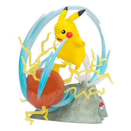 Jazwares Pokémon 25º aniversário Pikachu - Figura colecionável - Iluminação Deluxe - Altura 33cm aprox.