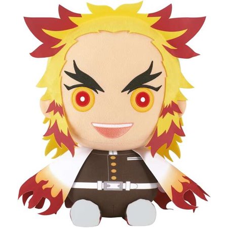 Banpresto Demon Slayer Kimetsu No Yaiba Kyojuro Rengoku - Pelúcia Grande - Altura 32cm aprox.