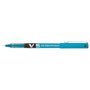 Caneta de tinta líquida Pilot V5 HI-Tecpoint Rollerball - ponta de agulha fina 0,5 mm - curso 0,3 mm - cor azul claro