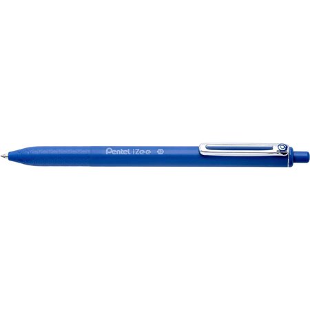 Caneta esferográfica retrátil Pentel iZee - ponta de 0,7 mm - curso de 0,35 mm - clipe de metal - cor azul