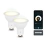 Ksix Pacote de 2 lâmpadas inteligentes Smartled - CCT - 5,5W - GU10