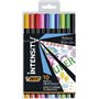 Bic Intensity Fine Pacote de 10 marcadores - ponta fina de 0,8 mm - linha de 0,4 mm - tinta à base de água - cores sortidas