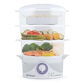 Vaporizador multifuncional Orbegozo CO 4015 - Cozinha saudável e completa em um único equipamento - Timer de 60 minutos - Capaci Vaporizador multifuncional Orbegozo CO 4015 - Cozinha saudável e completa em um único equipamento - Timer de 60 minutos - Capaci