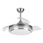 Ventilador de teto Orbegozo CP 110105 Elegance - Potente motor DC - Lâminas retráteis - Luz LED regulável - Controle remoto - Si