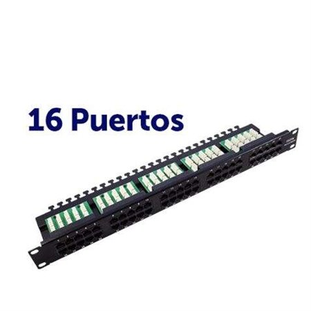 Cromad Patch Panel 16 Portas Krone Cat 6 1U UTP 19"