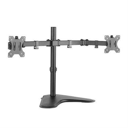 Suporte de mesa Cromad com braços articulados para 2 monitores de 13"-32" - giratório e inclinado - gerenciamento de cabos - VES