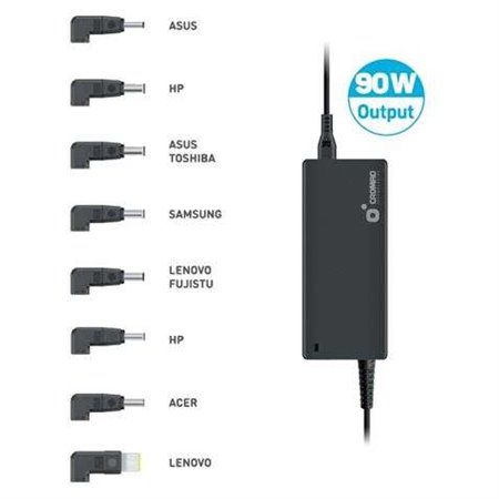 Carregador universal automático Cromad 90W - 8 pinos - Tensão 19-20V - Seletor automático de tensão - Proteção contra sobrecarga