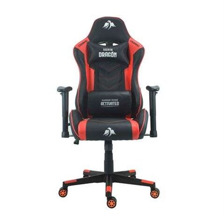 Cadeira Gaming Premium Cromad Dragon Series - Altura Ajustável com Pistão a Gás Classe 2 - Reclinável até 180º - Almofadas Lomba