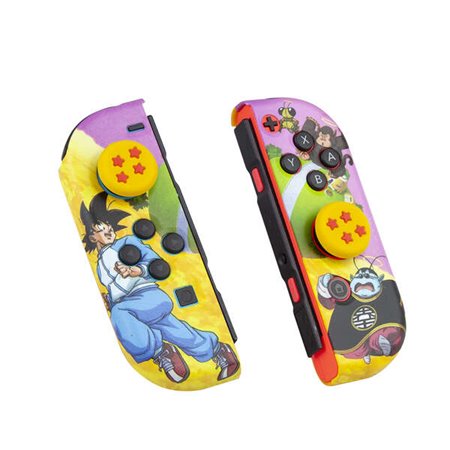 FR-TEC Combo Pack Capa rígida protetora para Joycon + Apertos para melhorar a aderência dos dedos Dragon Ball Super - Várias cor