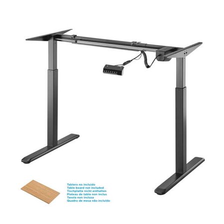 Rack de mesa motorizado Aisens - Altura ajustável com painel de controle - 80KG - Cor preta