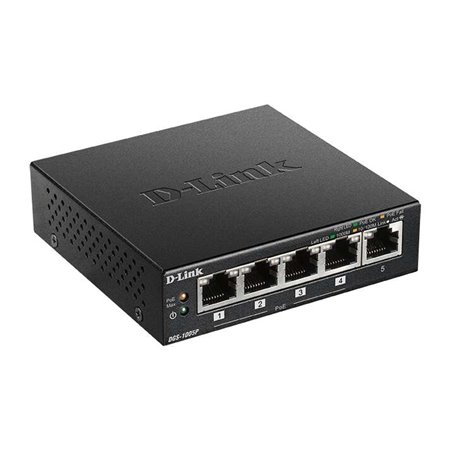 Switch D-Link 5 Portas Gigabit 10/100/1000 Mbps - PoE+