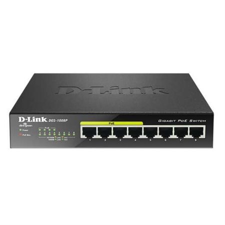 Switch D-Link 8 Portas Gigabit 10/100/1000 Mbps - PoE