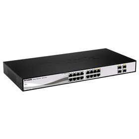 Switch Semi-gerenciável D-Link 16 Portas 10/100/1000 Auto RJ45 UTP + 4 Gigabit SFP