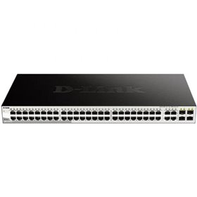 Switch gerenciado inteligente D-Link 48 portas Gigabit 10/100/1000 Mbps + 4 portas combinadas 1000BASE
