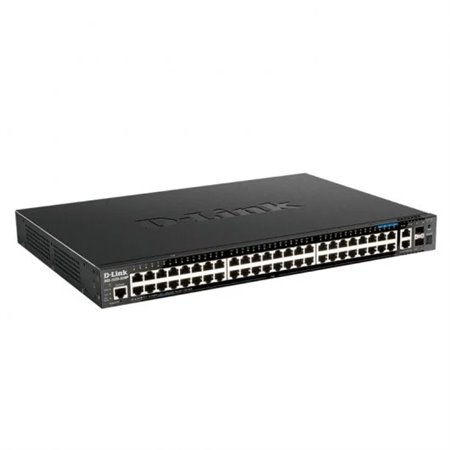 Switch gerenciado D-Link 44 portas Giga PoE + 4 portas 2,5G PoE + 2 portas 10G + 2 portas 10G SFP