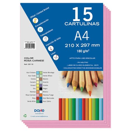 Cartolina Dohe A4 - 15 Folhas - Ideal para Artesanato e Projetos Escolares