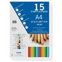 Pacote Dohe de 15 Cartolinas A4 - 21x29,7cm - Peso 180g - Cor Branca