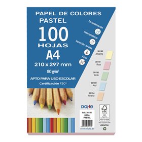 Papel Multifuncional Dohe Pastel Color - 80g - Adequado para Fotocopiadoras, Impressoras Laser e Jato de Tinta - Ideal para Uso 