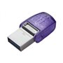 Kingston DataTraveler microDuo 3C USB-A + USB-C Memória 256GB 3.2 Gen 1 - Velocidade de leitura 200 MB/s - Tampa protetora (Pend