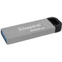 Unidade flash USB Kingston DataTraveler Kyson 256 GB - 3.2 Gen 1 - leitura de 200 MB/s - design metálico - cor prata (pendrive)