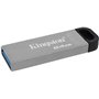 Unidade flash USB Kingston DataTraveler Kyson 64 GB - 3.2 Gen 1 - leitura de 200 MB/s - design metálico - cor prata (pendrive)