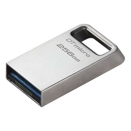 Kingston DataTraveler Micro USB Flash Drive 256 GB - USB 3.2 Gen 1 - Ultracompacto e leve - Clipe para chaveiro - Corpo de metal