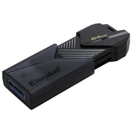 Unidade flash USB Kingston DataTraveler Exodia Onyx 64 GB - USB 3.2 Gen 1 - Clipe para chaveiro - Preto (Pendrive)