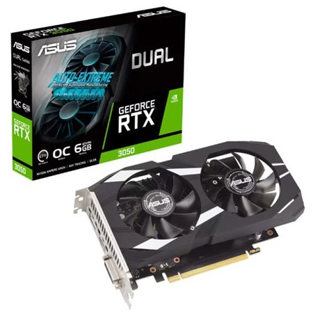 Placa gráfica Asus Dual GeForce RTX 3050 OC Edition 6GB GDDR6 - HDMI, DVI, DisplayPort