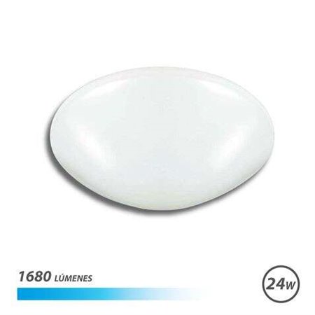 Plafon LED Oval Elbat 24W 1680lm - Luz Fria 6500K - Diâmetro 35cm