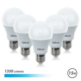 Elbat Pack de 5 Lâmpadas LED A60 15W E27 1350lm - 6500K Luz Fria