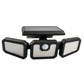 Foco Solar Triplo Elbat - 800LM - Luz Fria 6500K - Sensor de Movimento Foco Solar Triplo Elbat - 800LM - Luz Fria 6500K - Sensor de Movimento