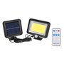 Foco Solar Elbat + Remoto - 1000LM - Luz Fria 6500K - Sensor de Movimento - Bateria 1200mah