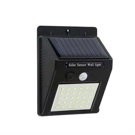 Aplique Solar Led Elbat - 30LM - Luz Fria 6500K - Sensor de Movimento - Bateria 1200mAh