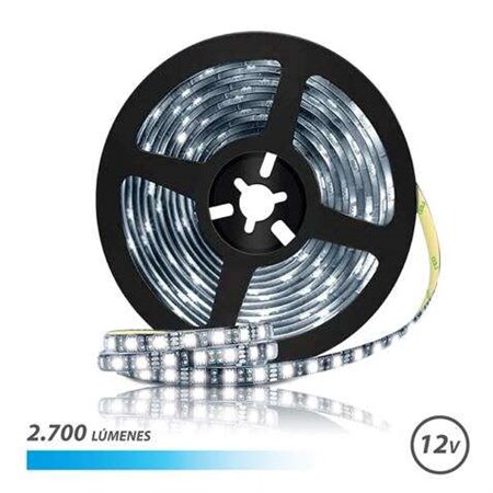 Fita LED Elbat 12V 2700lm - Luz Fria 6500K - 30 Leds por Metro - Comprimento 5m