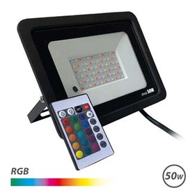 Foco Led Elbat 50W RGB - Controle Remoto - IP65 - Ideal para Exteriores Foco Led Elbat 50W RGB - Controle Remoto - IP65 - Ideal para Exteriores