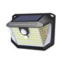 Aplique solar de parede Elbat LED 150lm com 3 lados de iluminação - Sensor de movimento - Painel solar integrado 5,5V, 0,33W - B