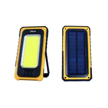 Lanterna LED Solar Recarregável Elbat - Gancho e Imã - Cob 10W 800LM - Cor Preta