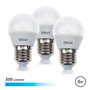 Elbat Pack de 3 Lâmpadas LED G45 6W - 500LM - Base E27 - Luz Fria