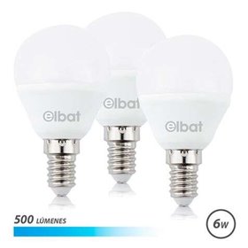 Elbat Pack de 3 Lâmpadas LED G45 6W - 500LM - Base E14 - Luz Fria Elbat Pack de 3 Lâmpadas LED G45 6W - 500LM - Base E14 - Luz Fria